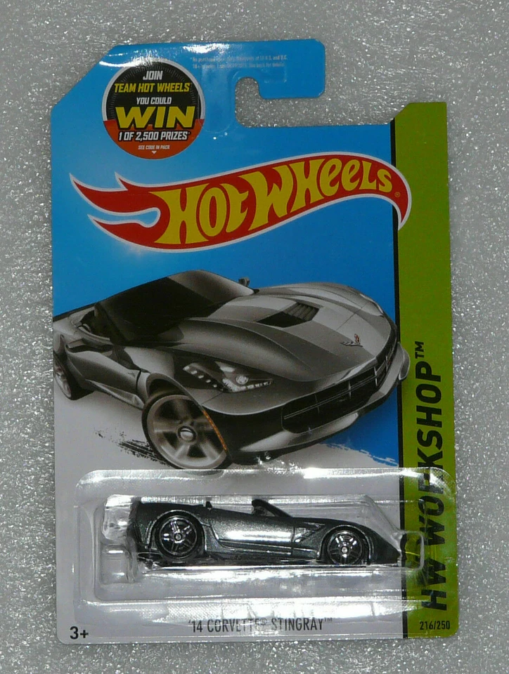 HOT WEELS 1:67 - HW WORKSHOP - '14 CORVETTE STINGRAY - 216/250 - MATTEL 2015  - Immagine 1 di 4