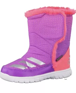 Baby Girl Adidas Winter Boots Size 4 Lumilumi I Uk Size 4K EU 20 Purple - Picture 1 of 3