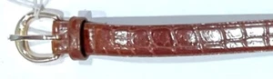 Belt Size 36 Rust Alligator American New NWT Made In Italy Designer Rick Pallack - Picture 1 of 5