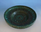 FM22-1065: Duża rzadka artystyczna ceramiczna miska na owoce lata 70. zielona czarna HB