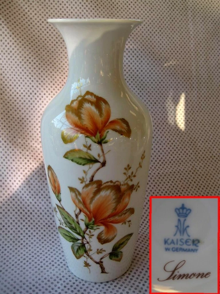  Alka Kunst AK Kaiser Vase Simone Porzellan Blumenvase Nossek Design 25,5 cm - Bild 1 von 1