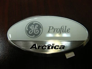 GE Profile Arctica Refrigerator Nameplate Genuine OEM part, brand new, white - Picture 1 of 2