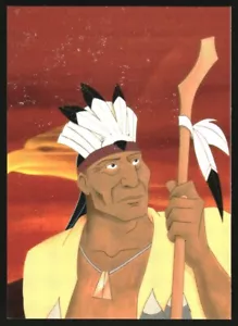1995 Pocahontas Animation Discovery Adventure Promos #5 Chief Powhatan - Picture 1 of 2