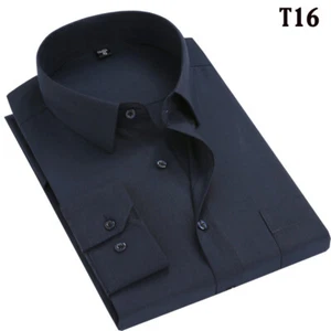 Nuevas Camisas de Vestir Para Hombre Mangas Largas Formales Negocios Trabajo Informales Camisas Prendas para el torso - Imagen 1 de 20