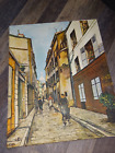 MAURICE UTRILLO st rustique street canvas Vintage 1926 print mounted