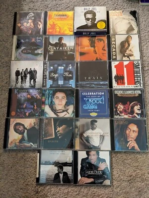 Lot Of 22 Male Pop Artists CDs Loggins Marley Usher Aiken Groban Joel CCR Hanson - Image 1 of 4