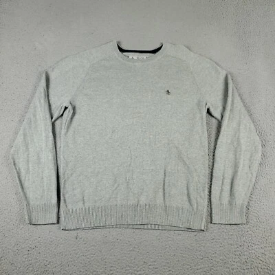 Penguin Munsingwear 毛衣男式中号灰色休闲套衫运动衫 — 第 1/4 张图片