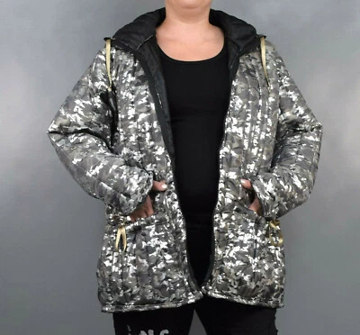 AKH Fashion: leichte Stepp-Jacke Kapuze Camouflage mehrfarbig EG 44,46,48,50,52 - Bild 1 von 4