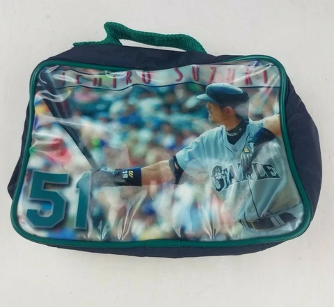 Vintage Seattle Mariners ichiro Lunch Box Pale Bag Soft Cooler  Double Sided Cover