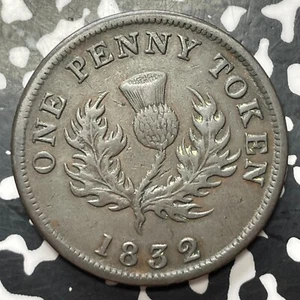 1832 Nova Scotia 1 Penny Token Lot#JM9011 Nice! - Picture 1 of 2