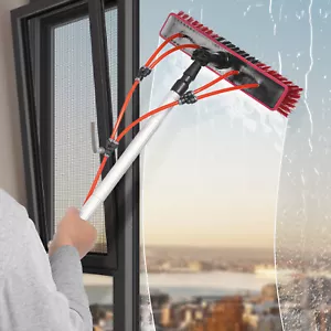 26FT Water Fed Pole Cleaning Brush Tool For Window+ Solar Panel Clean Washing - Picture 1 of 21