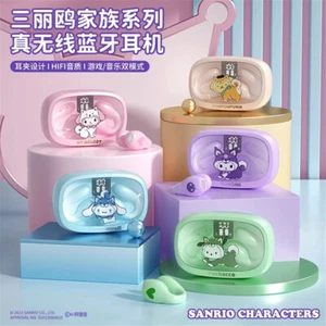 My Melody Kuromi Pochacco Cinnamoroll Pom Purin Earclip Auricolari Bluetooth  - Foto 1 di 29