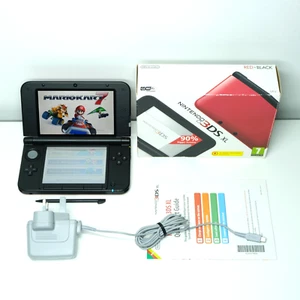 Nintendo 3DS XL Console Red/Black With Original Box & Mario Kart 7 FREE 48 Post - Picture 1 of 10