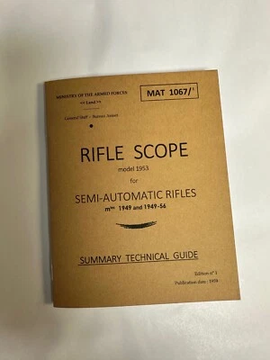 FRENCH APX TELESCOPE BOOKLET 22 PAGES TRANSLATED IN ENGLISH. EDITION #1. - Image 1 of 4