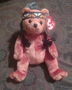 Ty Beanie Baby Bear Little Feather Plush Tag 2003 Tush Tag 2004 Thanksgiving Fun - Picture 1 of 3