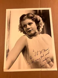 Jean Harlow Very Rare Very Early Signed* Oversize 10/13 Photo 30s Dinner @ Eight - Picture 1 of 7