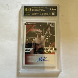 2022 Donruss Optic UFC Signature Series #SS-MBR Matt Brown FCG 9 Auto 10 - Picture 1 of 2
