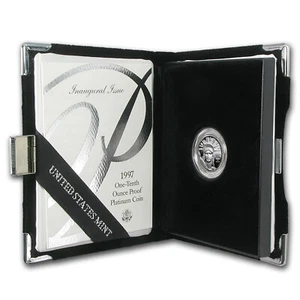1997-W 1/10 oz Proof American Platinum Eagle (w/Box & COA) - Picture 1 of 3