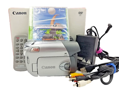 Canon DC330 PAL DVD Camcorder DVD-R DVD-RW Digital Camera Camcorder Recorder Vtg - Image 1 of 4