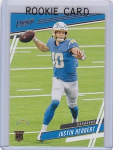 JUSTIN HERBERT ROOKIE CARD 2020 Panini Prestige Football RC Los Angeles Chargers - Picture 1 of 2