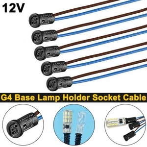 G4 Base Lamp Holder LED bulb Socket Cable,Halogen Down Light Fittings 12V Black - Picture 1 of 11