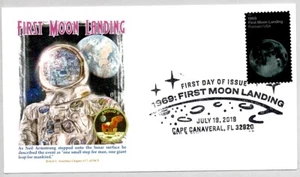 #5399 APOLLO 11 MOON LANDING 50TH ANNIVERSARY FDC, NEIL ARMSTRONG, BUZZ ALDRIN - Picture 1 of 1