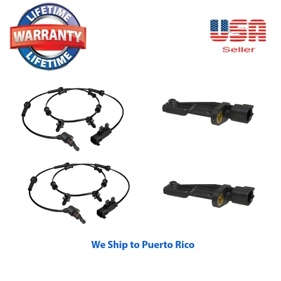 4 ABS Wheel speed sensor Front Rear Right & Left Fit Jeep Wrangler 2007-2017 - Image 1 of 4
