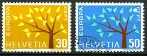 SWITZERLAND - SVIZZERA - 1962 - Europa - Albero con 19 foglie - Foto 1 di 1