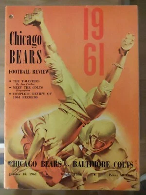 Baltimore Colts vs Chicago Bears Football Program - October 15 1961 - Unitas! - Image 1 of 3