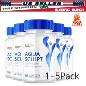 5X Aqua Sculpt Advanced Weight Loss Support Aquasculpt Maximum Strength 60 Pills - Picture 1 of 14