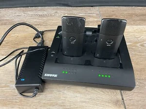 2 Shure MXW6/C Z10 Boundary Transmitters w/ Shure MXWNCS4 Battery Charger - Picture 1 of 15