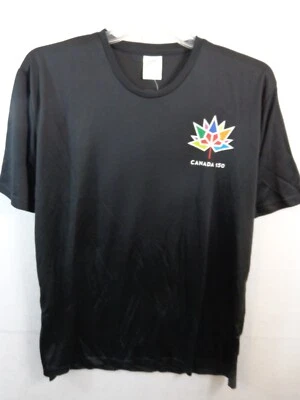 Canada T Shirt Men's XL Black Short Sleeve Graphic Double Sided New With Tags - Image 1 of 4