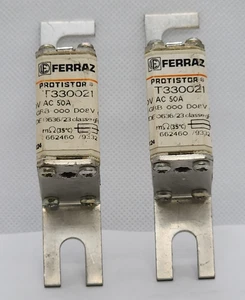 Lot of 2 - FERRAZ PROTISTOR T330021 660V 50A FUSE [MG3-1] - Picture 1 of 5