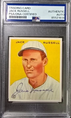 Jack Russell Autograph PSA/DNA 1933 Goudey Reprint - Image 1 of 2