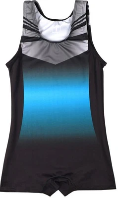 NEW! Falcon Blue, Black, Grey Boys/Mens Gymnastics Singlet - Image 1 of 3