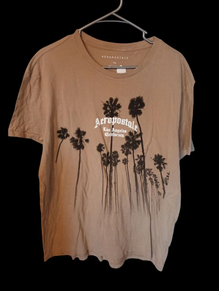 Aeropostale Aero New York USA 100% Cotton T-Shirt - Light Brown - Size XL Foto 1 de 1