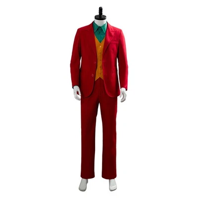 Joker Arthur Fleck Red Suit Shoes Cosplay Costume Men Halloween Carnival Outfit - Image 1 of 4