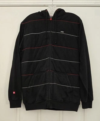 Matix Hoodie Jacket Men M Faded Black Stripe Full Zip Quilted Skateboard - Image 1 of 4