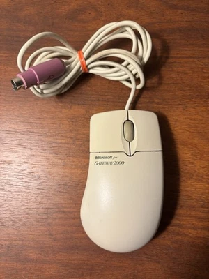 Microsoft IntelliMouse 1.1A PS/2 Ball Mouse Wheel Gateway 2000 Wire 97599 Tested - Image 1 of 2