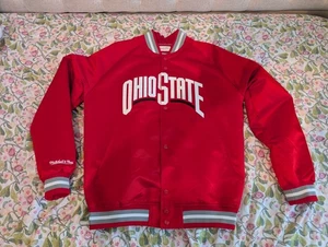 Authentische und seltene Ohio State Buckeyes Mitchell & Ness Satin Jacke - Größe L - Bild 1 von 5