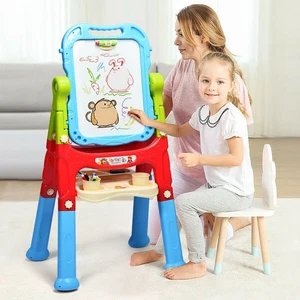 Caballete de tablero de doble cara para niños pintura magnética arte artesanía dibujo niño pequeño  - Imagen 1 de 14
