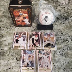 Willie Mays Cooperstown Collection Metal Card Set Of 5 + Replica Signed Baseball - Picture 1 of 12