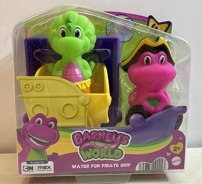 Barney's World Water Fun Pirate Ship 4 Piece Set Fisher Price New - Image 1 of 2