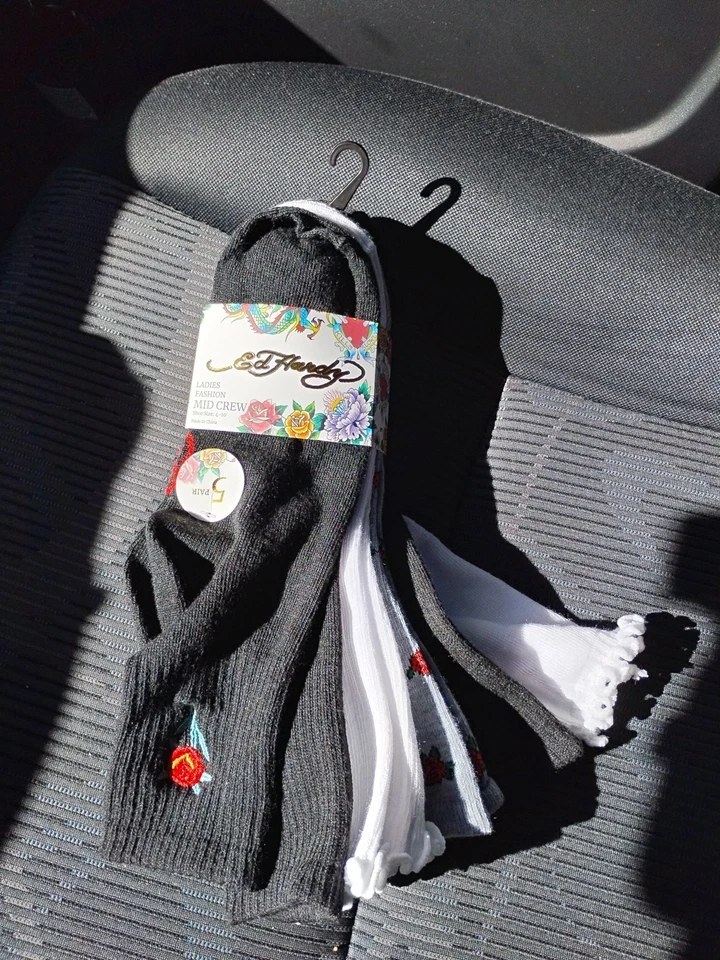PACK DE 5 CALCETINES MUJER ED HARDY MID CREW - NUEVOS CON ETIQUETAS Foto 1 de 1