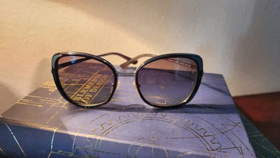 NEW Vogue 2801 323/11 Silver Blue Sunglasses Gray Lenses Vintage Style - Image 1 of 4