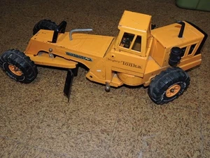 Large Vintage Tonka Mighty Road Grader 1970s   Very Good Condition 26" - Picture 1 of 8