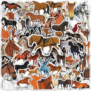 100 PCS Horse Stickers Vinyl Waterproof Stickers - Picture 1 of 5