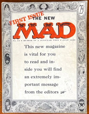 Mad Magazine #24  First Mad in Magazine Format! Very Good (4.0)  1955 - Image 1 of 4