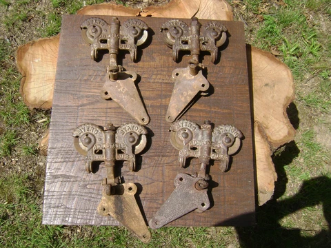 Antique Vintage Cast Iron FE Myers Barn Door Rollers Barn Farm Tool Cover