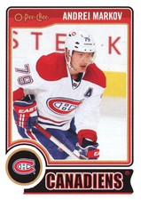2014-15 O-Pee-Chee Canadiens Hockey Card #72 Andrei Markov